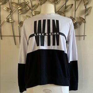 Xersion White and Black Activewear Top